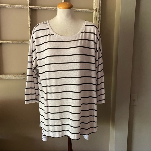 Striped tunic style sweater. - Picture 1 of 5